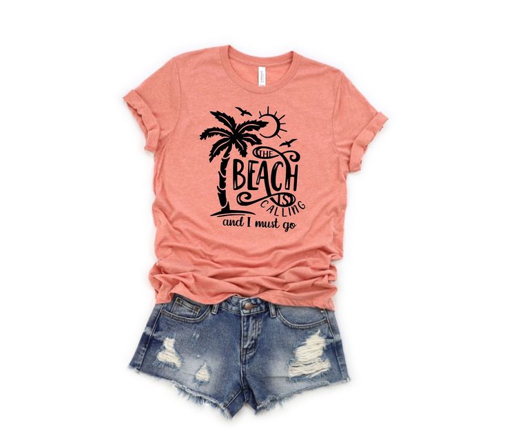 Summer Graphic Tee! The beach is calling summer shirts. This is a fun graphic you or family/friends can wear on your next vacation. Available in a variety of sizes and colors. This cute summer the beach is calling tee is a must. We use a high-quality unisex t-shirt that is insanely soft. In fact, it will be one of the softest, best fitting, most comfortable shirts you've ever owned. Are you looking for your new favorite t-shirt? Our graphic tees are custom created specifically for you and made b Beachy Camp Shirt For Summer Vacation, Beachy Camp Shirt For Beach Season, Summer Camp Shirt For Vacation, Cotton Camp Shirt For Beach Vacation, Vacation Beach Shirt With Palm Tree Print, Summer Vacation Shirt With Palm Tree Print, Summer Family Vacation Shirt With Short Sleeves, Casual Summer Shirt For Family Vacation, Summer Beach Camp Shirt With Graphic Print