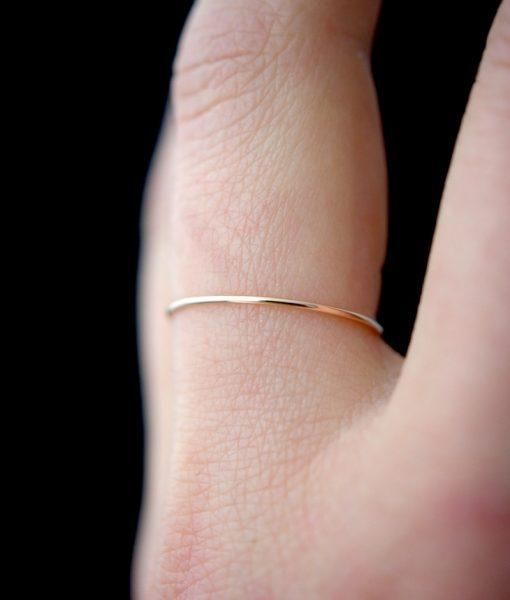 Thick Stacking Ring, Rose Gold Stackable Rings, Thick Ring, Wedding Plan, 14k Rose Gold Ring, Tiny Earrings, Morganite Engagement Ring, Gold Ring Stack, Ring Rose Gold