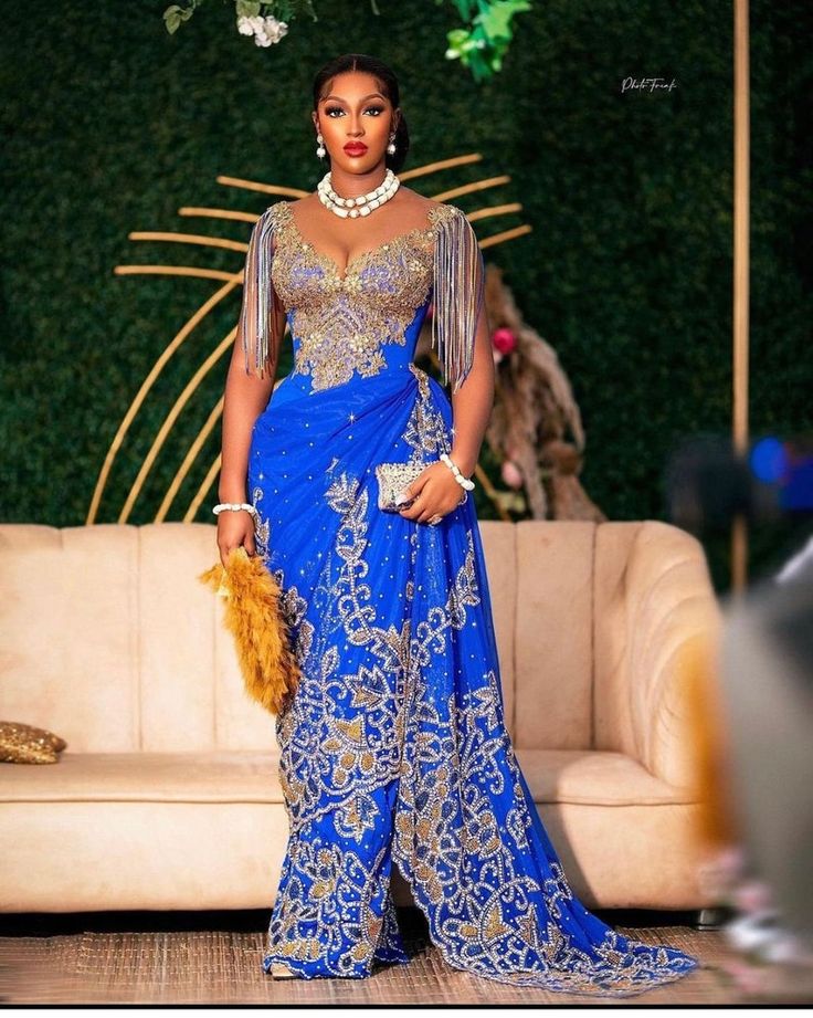 New Royal Blue George Dress Traditional Nigeria Bridal Wedding - Etsy UK South African Wedding Dress Plus Size, Luxury Vintage Dress For Traditional Ceremonies, African Dresses For Engagement, Hot Wedding Dress African, African Bride Dress Gowns, African Dresses For Women Wedding Prom, African Dresses For Women Purple White Gold, I Do Ghana Dresses, Mother Of Groom African Dresses