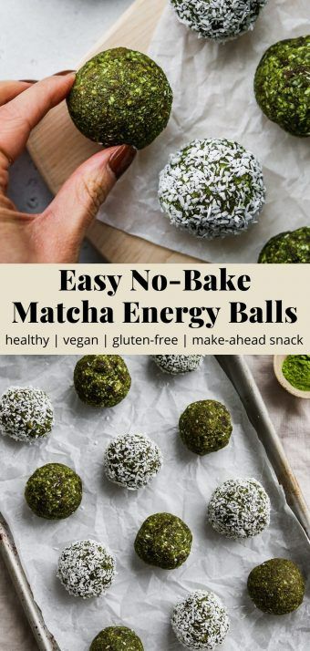 an easy no bake matcha energy balls recipe