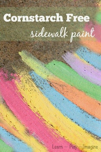 the words, constarch free sidewalk paint are painted in different colors and shapes