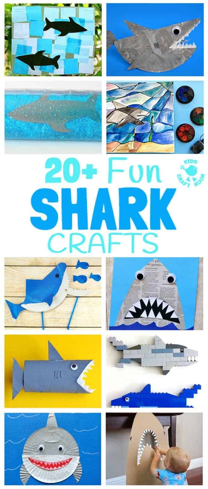 shark crafts for kids that are fun and easy to make