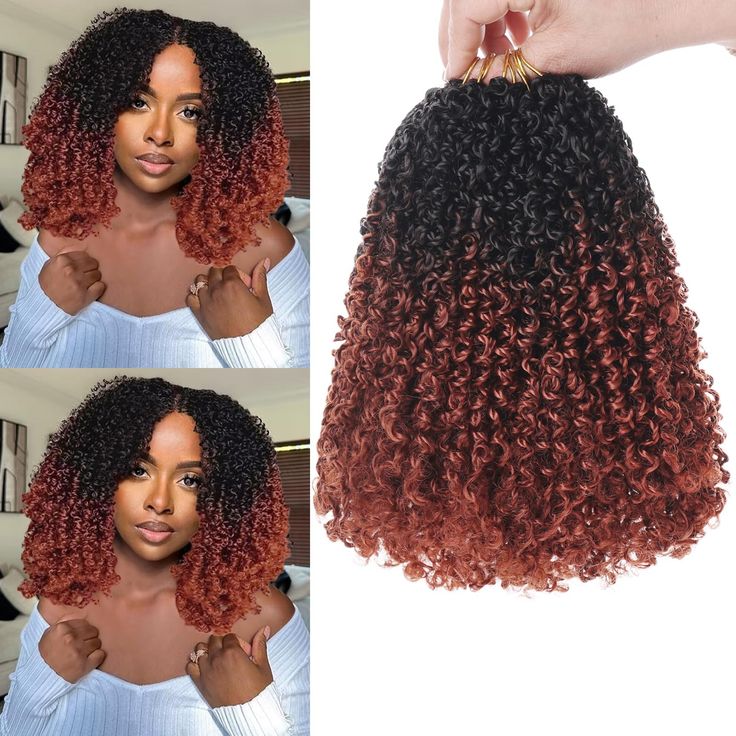 PRICES MAY VARY. 【8 Inch Pre-twisted Yanky Twist Crochet Hair】 Get ready to show off your charm with our beautiful Yanky Twists Braiding Hair Curly Ends! Our new style Bohemian Yanky Twists Crochet Braids is Pre-Twisted, with very natural little curls at the ends, very cute. 8 packs/lot, 30 strands/pack, total 240 strands,usually 7-10 packs can full one head.There are many colors to choose from to match your style! 【Made of high quality material,Zero shedding]】Our small Passion Twist Crochet Hai Yanky Twists Hairstyles, Yanky Twists Crochet Hair, Passion Twist Crochet Braids, Crochet Spring Twist, Cris Cross Crochet Hair, Springy Afro Twist Crochet, Yanky Twist, Curly Twists, Twists Crochet