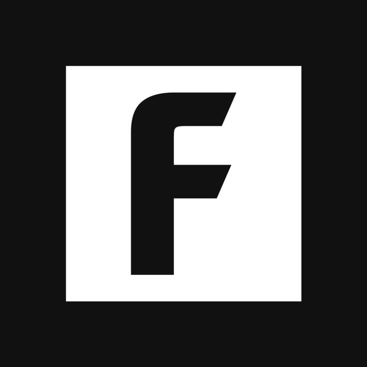 the letter f is made up of black and white letters, which are in two different colors