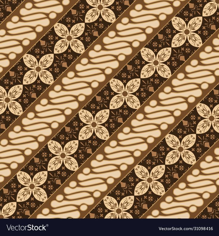 a brown and beige striped background with flowers on the side, in an ornate pattern