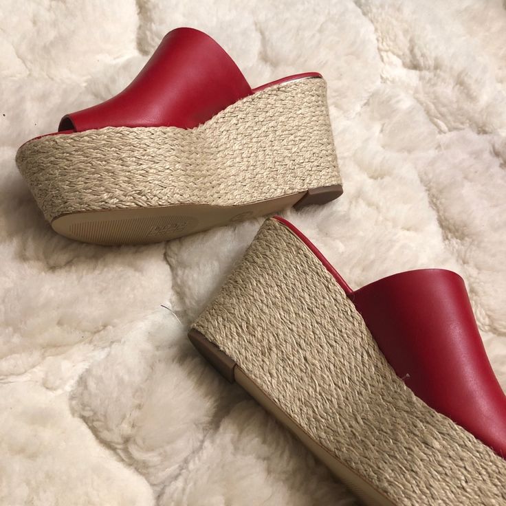 Brand New Red Platform Sandals...Never Worn. Very Comfortable Red Platform Sandals, Red Platform, Shoes Platform, Michael Kors Shoes, Platform Sandals, Me Too Shoes, Michael Kors, Sandals, Brand New