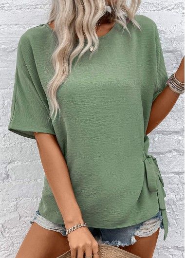 Color:Green;Size:S;Size:M;Size:L;Size:XL;Size:XXL;Package Contents:1 X Blouse;Occasion:Other;Style:Casual; Shapewear Swimsuit, Elegant Dresses Plus Size, Beach Bridesmaid Dresses, Round Neck Blouse, Swimwear Suits, Plaid Outfits, Shirt Tunic Top, Half Sleeve Blouse, Lovely Tops