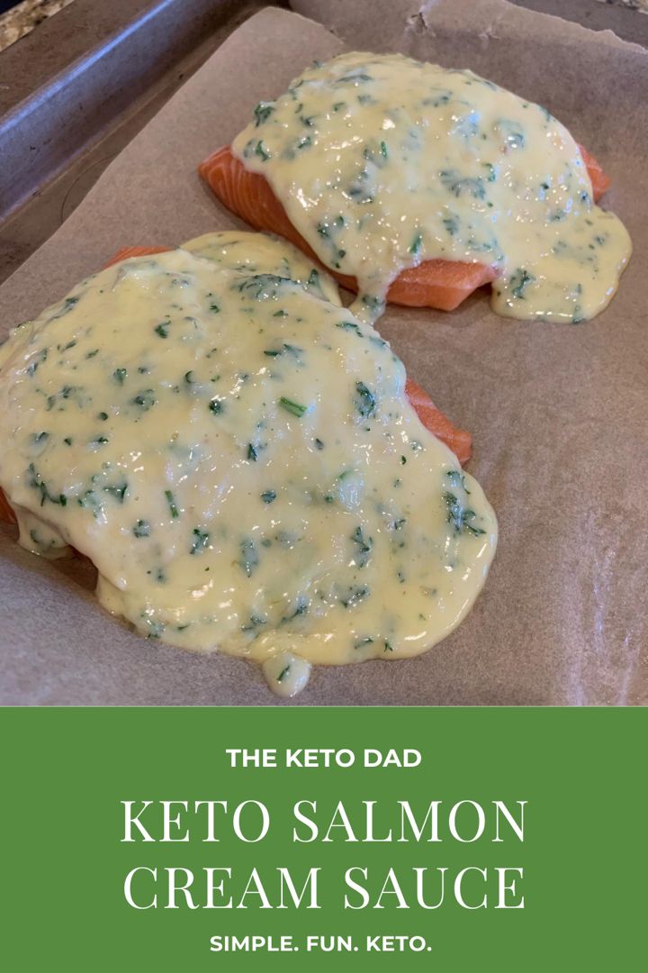 the keto salmon cream sauce is made with simple ingredients