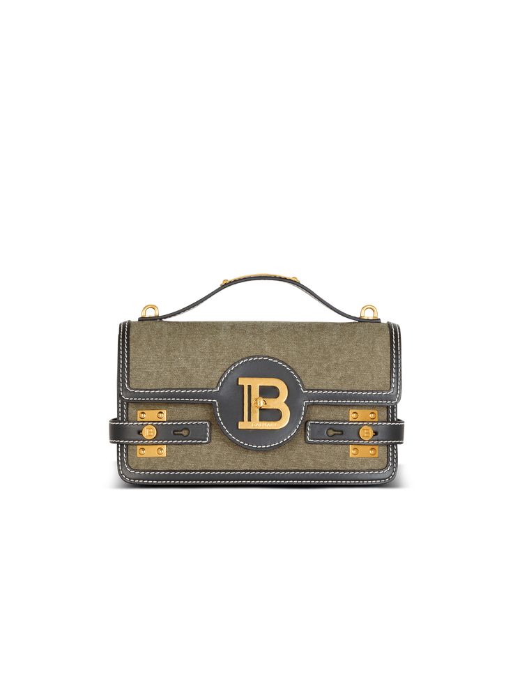 B-Buzz Shoulder 24 leather and canvas bag khaki - Women Monogram Canvas Shoulder Bag With Gold-tone Hardware, Monogram Canvas Crossbody Bag With Branded Hardware, Monogram Canvas Satchel Flap Bag With Gold-tone Hardware, Monogram Canvas Crossbody Satchel With Branded Hardware, Flap Shoulder Bag With Gold-tone Hardware In Coated Canvas, Luxury Bag In Monogram Canvas With Brass Hardware, Luxury Flap Shoulder Bag With Leather Trim, Luxury Leather Trim Shoulder Flap Bag, Luxury Canvas Shoulder Bag With Detachable Strap