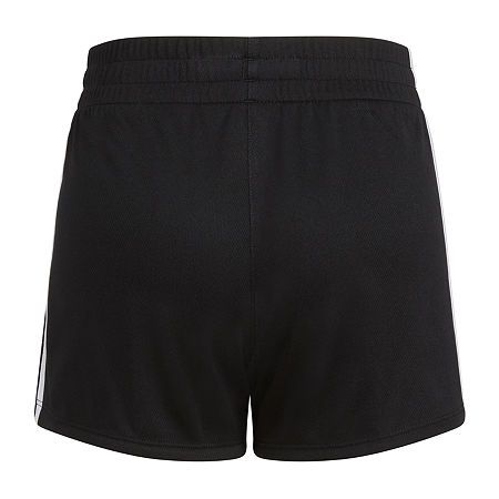 Easy adidas style for your go-getter. These girls' shorts feature iconic 3-Stripes for a look that's always on-trend. Airy mesh pairs perfectly with sunshine and non-stop play. One universal fact about kids: They are always growing and changing and their bodies are, too. That's why we now offer kids' extended sizing for our most popular apparel. Because kids deserve great-fitting, functional gear they can feel confident wearing. For years, our industry has used phrases like "plus size" and "husk Adidas Athletic Shorts With Three Stripes For Summer, Adidas Cotton Athletic Shorts With Three Stripes, Adidas Three Stripes Athletic Shorts For Summer, Adidas Summer Athletic Shorts With Three Stripes, Sportswear Shorts With Three Stripes For Summer, Summer Sportswear Shorts With Side Stripes, Summer Athleisure Shorts With Three Stripes Branding, Adidas Cotton Shorts With Three Stripes Branding, Adidas Sportswear Shorts For Summer