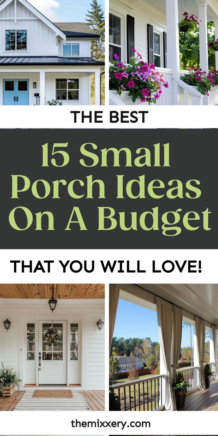 [object Object] Small Porch Ideas On A Budget, Narrow Front Porch Ideas, Side Porch Ideas, Small Porch Decor, Small Back Porches, Small Front Porch Decor, Front Porch Seating, Small Porch Ideas, Front Porch Bench