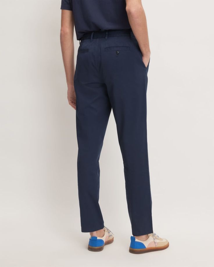 The Organic Cotton Pleated Chino Deep Navy – Everlane Chino Cotton Twill Ankle-length Work Pants, Chino Cotton Twill Ankle Pants For Work, Summer Tapered Leg Chinos In Chino Cotton Twill, Summer Straight Leg Chino Cotton Twill Bottoms, Summer Cotton Straight Leg Chinos, Modern Relaxed Fit Cotton Chinos, Summer Tapered Leg Chino Cotton Twill Pants, Summer Straight Leg Chino Bottoms, Cotton Tapered Leg Chinos For Summer