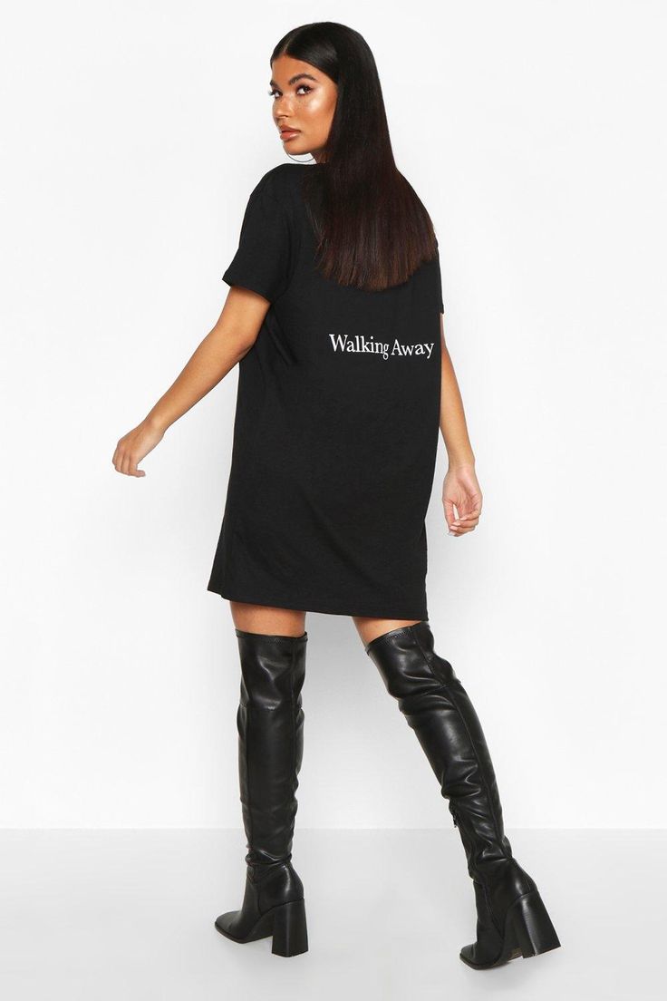 Baggy Dresses, Shirt Dress Outfit, Cami Dresses, Oversized T Shirt Dress, Skater Dresses, Shift Dress Black, Bodycon Fashion, Tshirt Outfits, Knee Dress