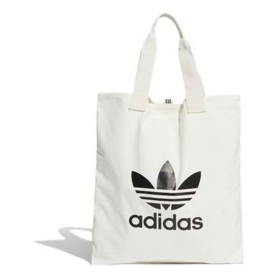 adidas Trefoil Shopper Bag 'Black White' DX2047 Adidas Streetwear Bag With Logo, Sporty Adidas Bag With Logo, Adidas Sports Bags With Logo, Functional Adidas Logo Bag For Streetwear, Sporty Adidas Logo Bag, Functional Black Bag With Logo Print, Functional Logo Print Bag, Functional Bags With Logo Print, Functional Everyday Bags With Logo Print