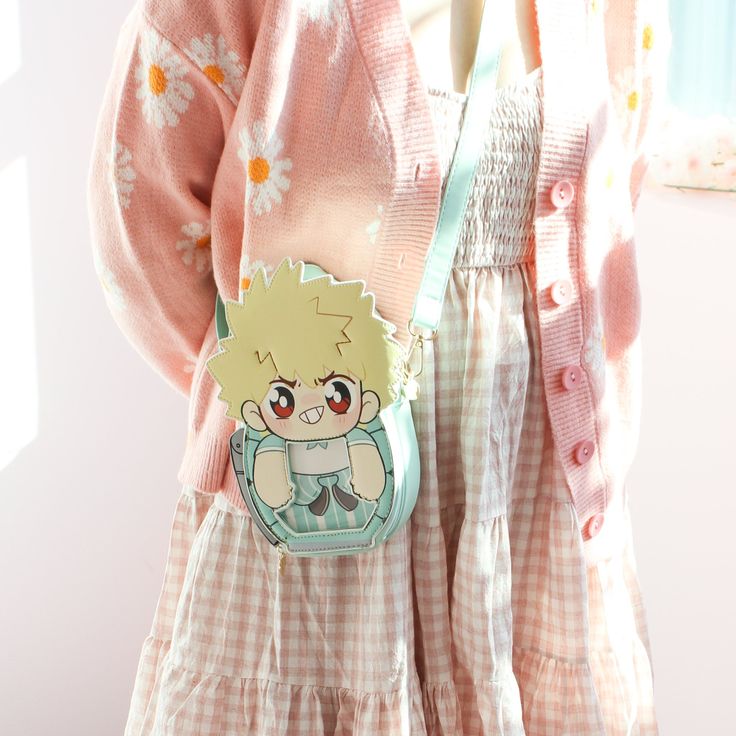 Show off your love for Bakugo and take this lil mint chocolate chip ice cream cutie with you everywhere you go! This adorable ITA bag makes the perfect purse for carrying all of your small essentials. You can carry it as a crossbody bag or as a backpack! Mint Chocolate Chip Bakugo is the perfect travel buddy and can hold many small treasures! The backpack straps are 34 in. The purse strap is 46 in. The Mint Chocolate Chip Bakugo ITA bag is 9 in x 5 in x 3 in. and it includes... ♡ 1 zipper compar Cute Backpack-style Shoulder Bag With Mobile Phone Pocket, Cute Shoulder Bag Backpack With Phone Bag, Cute Shoulder Backpack With Phone Bag, Cute Shoulder Backpack With Mobile Phone Bag, Cute Shoulder Bag Backpack With Adjustable Strap, Cute Shoulder Bag With Adjustable Strap Backpack Style, Kawaii Shoulder Bag With Zipper For Travel, Cute School Satchel Pouch, Kawaii Shoulder Bag With Zipper Closure For Travel