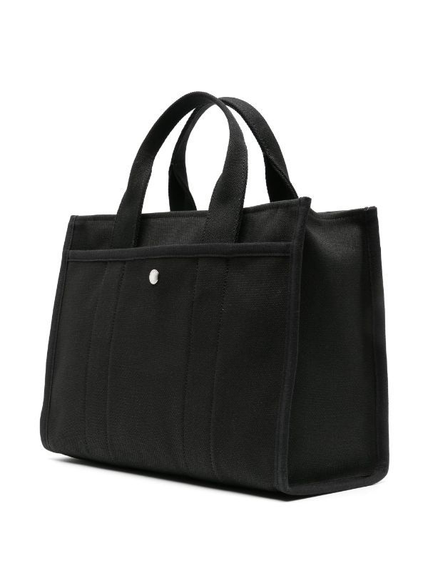 Coach Field logo-appliqué Tote Bag - Farfetch Designer Canvas Bags With Logo Hardware, Functional Black Bags With Silver-tone Hardware, On-the-go Tote Shoulder Bag With Logo Hardware, Designer Black Canvas Shoulder Bag, Luxury Black Rectangular Canvas Bag, Black Satchel With Logo Hardware For Daily Use, Top Handle Satchel With Logo Hardware For Daily Use, Rectangular Shoulder Bag With Logo For Travel, Rectangular Shoulder Bag With Logo Hardware For Travel