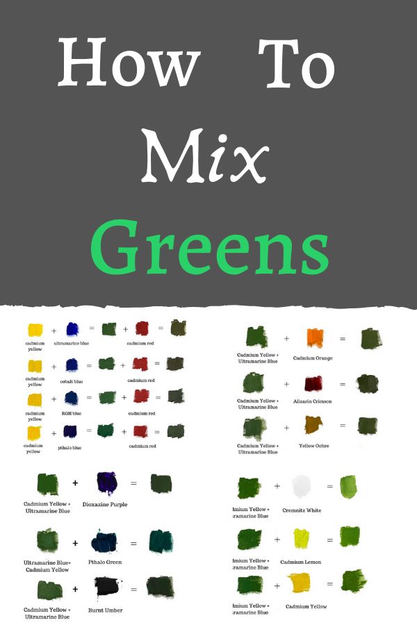 how to mix greens in different colors