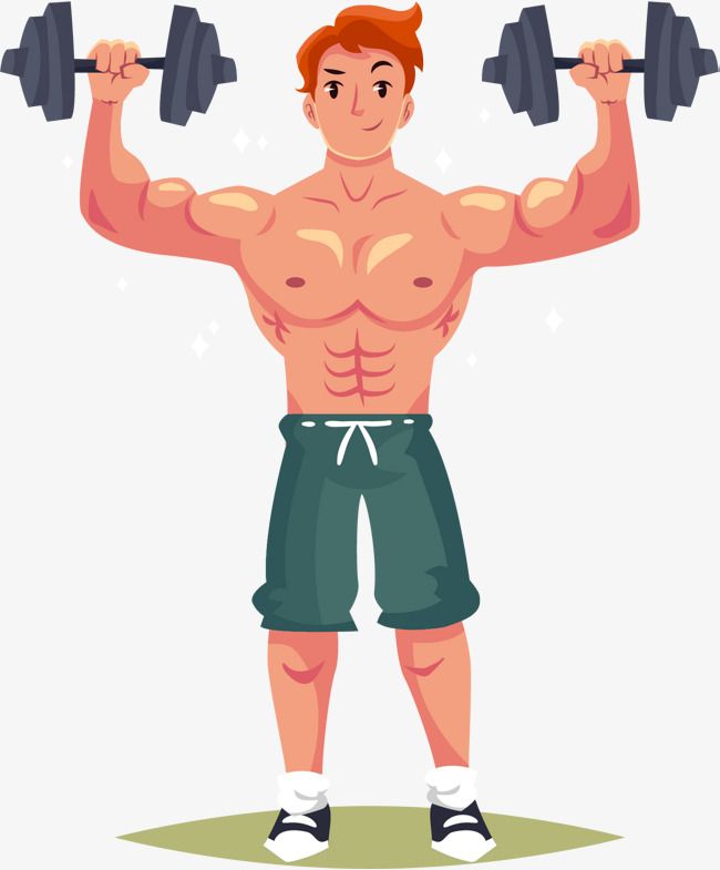 a man is doing exercises with dumbbells in front of his head and chest