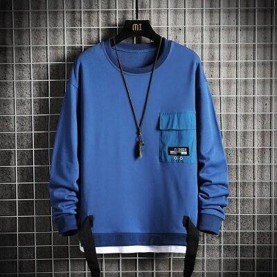 Streetwear Color Block Crew Neck Sweater, Color Block Crew Neck Sweater For Streetwear, Cotton Long Sleeve Color Block Hoodie, Cotton Color Block Long Sleeve Hoodie, Color Block Cotton Hoodie With Long Sleeves, Cotton Color Block Hoodie, Color Block Cotton Hoodie, Cotton Color Block Hoodie Tops, Blue Color Block Sweater For Streetwear