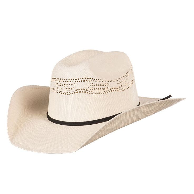 Kid`s Large Bangora Straw hat with Black 2 Cord White Fitted Country Straw Hat, White Fitted Country Style Straw Hat, Western Straw Hat For Country Events, Country Style Straw Hat For Western-themed Events, Western Straw Hat For Country Events With Flat Bill, Western Straw Hat With Flat Bill For Country Events, White Flat Bill Straw Hat For Rodeo, Adjustable Fit Flat Brim Hat For Country Events, White Country Style Straw Hat With Flat Bill