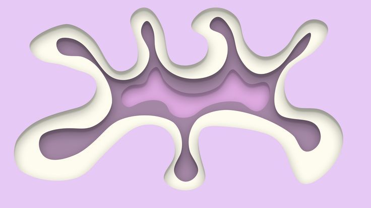 an abstract purple and white design on a light purple background with the shape of a flower