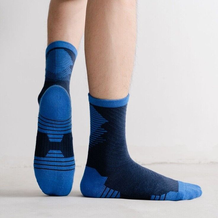 A must-have addition to every man's winter wardrobe, our warm socks for men will complete their winter outfits. Its brushed inner lining traps heat to regulate your feet's temperature and help keep you warm in cold weather.  Made to fit most men's shoe sizes, our warm socks fit snugly—not too tight nor too loose—and stay comfortable even as you move. Pair them with insulated work boots to keep your feet warm even in the chilliest environment. Available in unique prints and patterns, our men's warm socks will surely suit your style! Made from a premium blend of Acrylic, Polyester, and Spandex, our warm socks men's thermal sock pack has an extremely soft construction that feels gentle against the skin. Its plush, stretchy fabric provides moderate compression and supports your feet to help so Sporty Sweat-resistant Socks For Sports, Breathable Casual Sports Socks, Non-slip Casual Sports Socks, Breathable Sporty Socks For Sports, Casual Non-slip Socks For Sports Events, Blue Anti-odor Socks For Outdoor, Breathable Casual Socks For Sports Season, Breathable Casual Socks For Sports, Casual Fade-resistant Training Socks