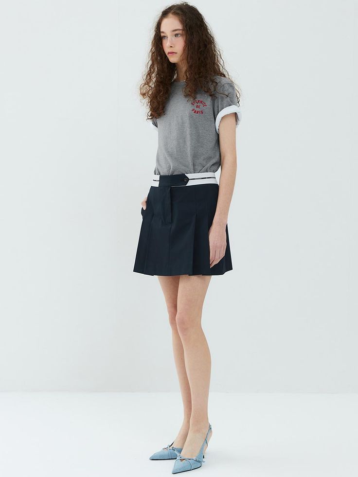 This soft skirt with the perfect pop of pretty.A smooth fabric with comfort stretch and a soft texture.Our fabric gives these skirt flexible comfort and it hugs your silhouette. - Lovely and cute mini skirt - Brand logo on the belt - Side zip closure and belt loops - Whether you add a tee or a blazer, you'll have plenty of pairing options with this chic style- It's soft and comfy with soft polyester blend Chic Stretch Skort With Mini Hem, Chic Mini Skort With Stretch, Relaxed Fit Lined Mini Skirt, Stretch Mini Pleated Skirt For Workwear, Short Pleated Skirt With Lined Detail, Cotton Pleated Mini Skirt For Work, Stretch Flared Skort For Work, Gathered Cotton Mini Skirt, Relaxed Fit Mini Pleated Skirt For Workwear