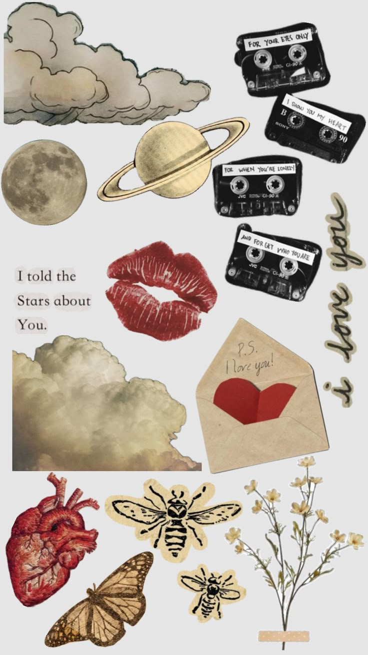 an image of various stickers with the words i told the stars about you