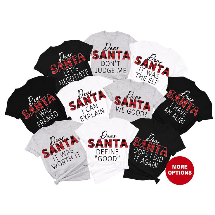 "Matching Family Christmas Shirts are a must have for the 2023 holiday. These family Christmas shirts make the perfect Christmas pajamas for your holiday photos. The family shirts come with a variety of Dear Santa phrases so your whole group can get matching Christmas shirts and select the phrase that fits them best. These Dear Santa phrases with a buffalo plaid design will make for the cutest family photos. Christmas Group Shirts will make your Christmas celebration fun and cute! HOW TO ORDER 1 Red Christmas T-shirt With Relaxed Fit, Red Relaxed Fit T-shirt For Christmas, Plaid Christmas Pajamas, Pajama Ideas, Santa Shirt, Pajamas Gift, Santa Shirts, Family Christmas Pajamas, Buffalo Plaid Christmas