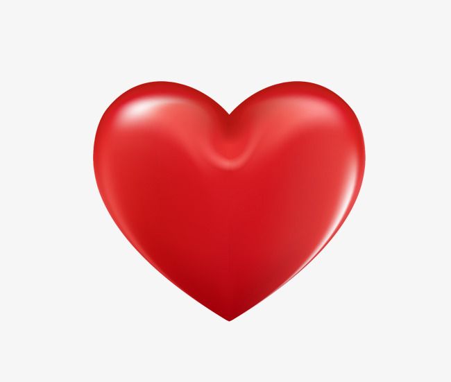 a red heart shaped object on a white background with no shadow or lightening effect