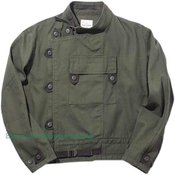 Men Workwear Motorcycle Jacket Army Green Large Pocket Coat   Color:Army Green Size:S-2XL Material:Cotton       Payment 1. Payment must be made within 7 days of auction closing (Unpaid dispute will automatically open when item is not paid in 7 days). 2. PLEASE NOTE: SHIPPING&HANDING DOES NOT INCLUDE DUTIES, LOCATL TAXES OR ANY OTHER IMPORTATION FEES. 3. Please list your special requests (color, packages, value of declaration, etc.) in the EBAY NOTES SECTION when you make payment Shipping 1. We S Vintage Cotton Outerwear With Stand Collar, Military Double-breasted Outerwear With Pockets, Military Style Double-breasted Outerwear With Pockets, Khaki Cotton Utility Jacket With Stand Collar, Utility Cotton Windbreaker For Work, Cotton Utility Windbreaker For Work, Khaki Stand Collar Utility Jacket For Work, Utility Cotton Windbreaker With Patch Pockets, Khaki Double-breasted Utility Outerwear