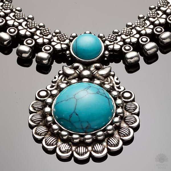 Turquoise Necklace | Clairvoyance Pendant Spiritual Turquoise Necklace For Festivals, Blue Turquoise Necklace For Healing, Round Blue Turquoise Necklace For Healing, Spiritual Turquoise Necklaces For Festivals, Healing Turquoise Howlite Jewelry, Healing Howlite Turquoise Jewelry, Spiritual Turquoise Jewelry For Festivals, Spiritual Turquoise Blue Round Pendant Necklace, Spiritual Silver Turquoise Necklace For Festivals