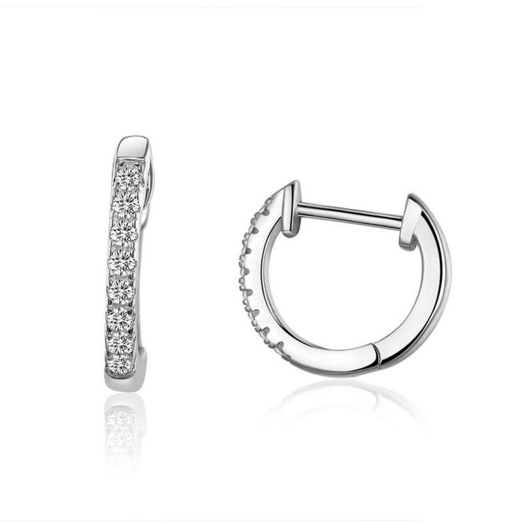 DETAILSSide Stone: Other Artificial materialShape\pattern: RoundMetals Type: SilverMetal Stamp: 925, SterlingMaterial: 100% 925 sterling silverMain Stone: ZirconItem Weight: 1.37 gEarring Type: Stud EarringsCertificate Type: GDTCPackaging: Only one free velvet jewelry bag for each parcel Simple Silver Earrings, Cubic Zirconia Hoop Earrings, Tiffany Earrings, Color Earrings, Crystal Hoop Earrings, Ear Cuffs, Sterling Silver Cuff, Cuff Earrings, Circle Earrings