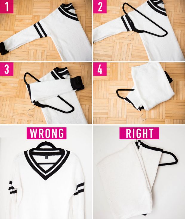 the instructions for how to tie a t - shirt with black and white trims