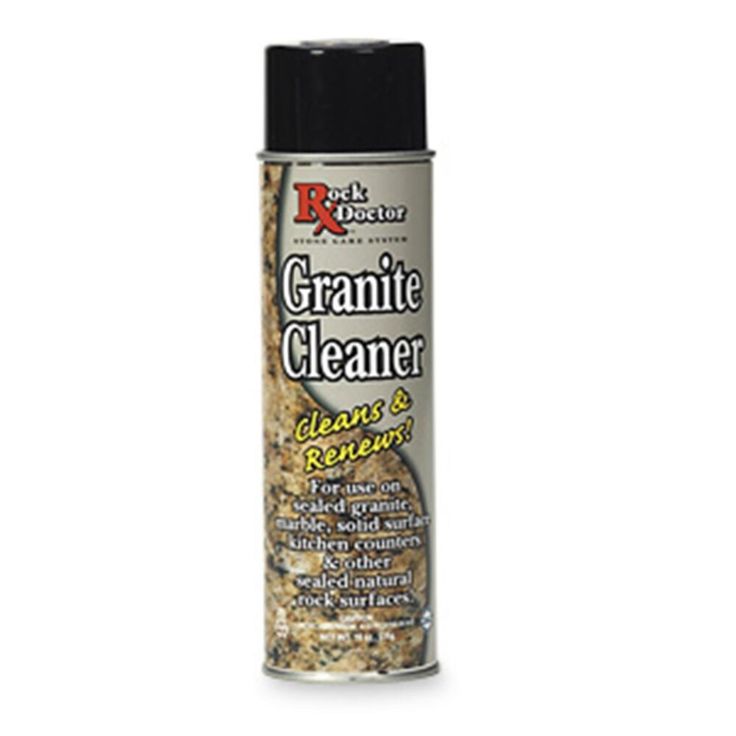 a can of granite cleaner on a white background