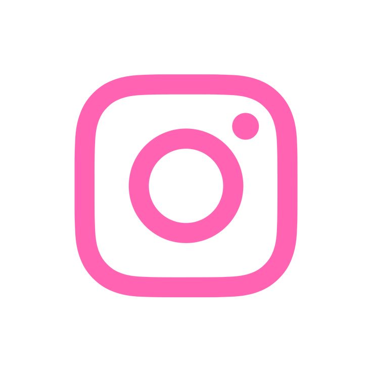 a pink instagram icon on a white background