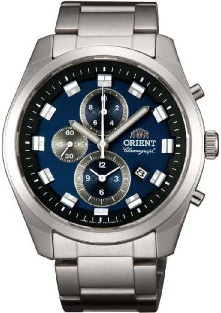 ORIENT Watch NEO70's Chronograph Quartz Blue Men's WV0471TT F/S w/Tracking# NEW Description: Is Discontinued By Manufacturer : No Product size : 4.17 x 3.86 x 2.91 cm; 259.99 g Release Date : 10 Mar 2014 Manufacturer : ORIENT Clock Product Model Number : WV0471TT Country of Origin : Japan MANUFACTURER'S DESCRIPTION ORIENT ORIENT SPORTS - Since its inception in 1950, ORIENT's quartz model, which combines retro and modern, has combined reliable in-house movements with ingenious design to create high-quality and affordable watches. It is a brand recommended not only for everyday use but also for lovers who enjoy changing clothes. The design taste of mechanical watches of the 1970s, which is the DNA of the Orient, is rearranged in a powerful contemporary style. The point is the unique coloring Orient Watch, Japanese Domestic Market, Mini Countryman, Chronograph Watch Men, Japan News, Man Set, Shipping Company, Mens Navy, Stainless Steel Band