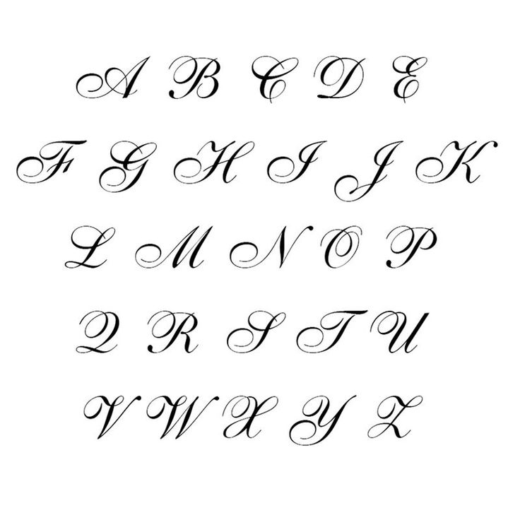 the upper and lower letters of an old english alphabet, with cursive writing