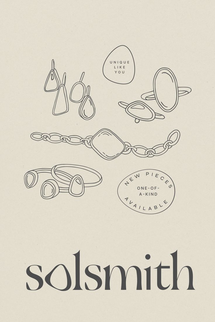 an image of a poster with the words solsnith written in black and white