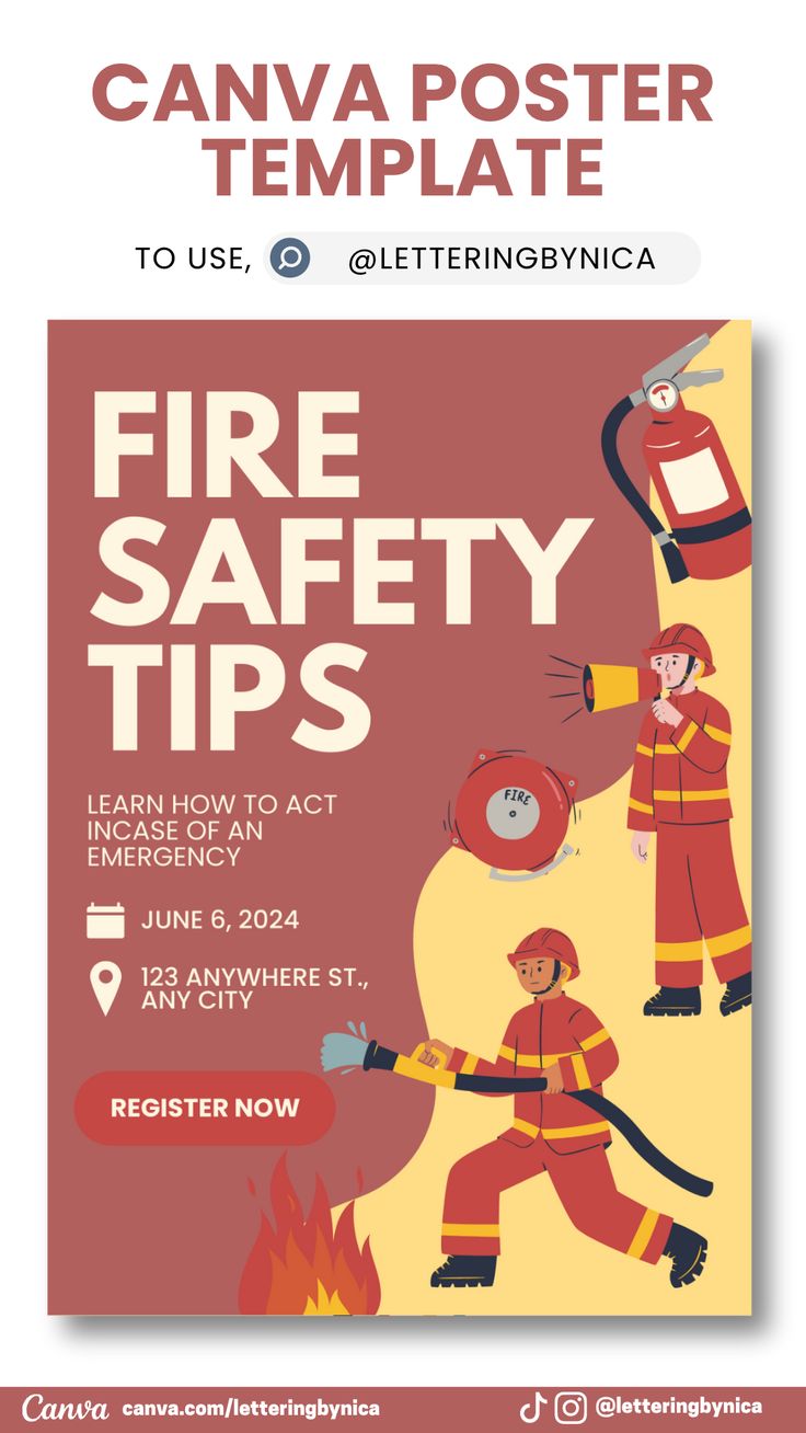 the flyer for fire safety tips