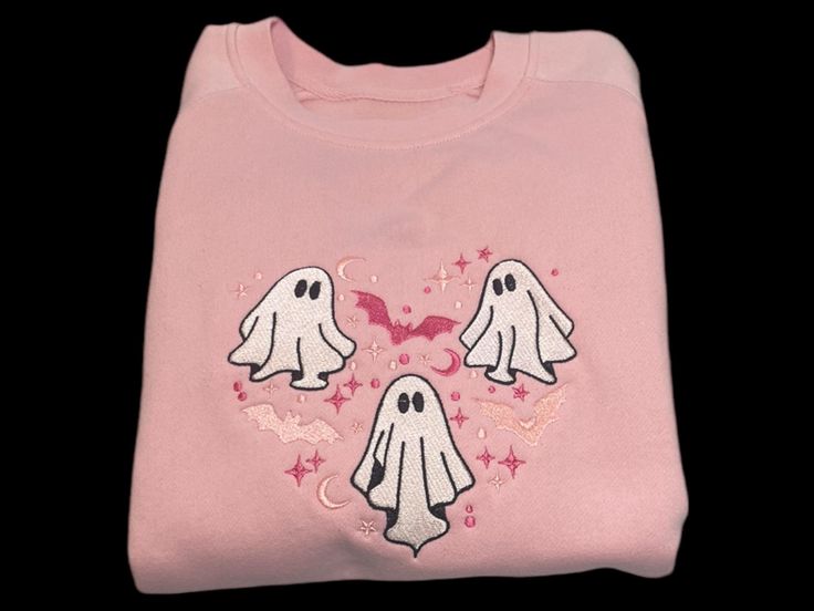 this embroidered crewneck uses high quality blanks to avoid warping fading and shrinking all crewnecks are made to order and sent right out asap Halloween Embroidered Crew Neck Hoodie, Halloween Hoodie, Embroidered Crewneck, Halloween Ghosts, Sweat Shirt, Favorite Outfit, Gender Neutral, Crew Neck, Sweatshirts Hoodie