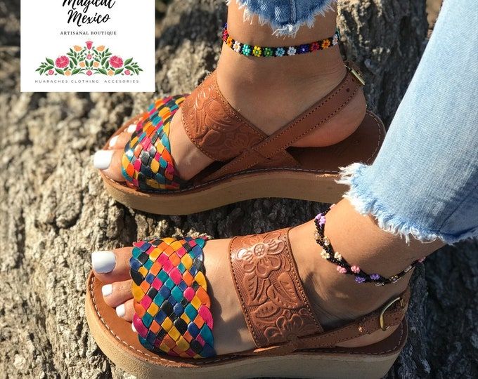 Mexican Wedge Sandal. All Size Boho-hippie Vintage. Mexican Leather Sandal. Floral Embroidered Heels. Mexican Heels. Colorful Wedge Heels. - Etsy South Africa Multicolor Leather Closed Toe Wedge Sandals, Multicolor Leather Wedge Sandals With Round Toe, Multicolor Leather Wedge Sandals With Ankle Strap, Multicolor Leather Ankle Strap Wedge Sandals, Floral Embroidered Heels, Heels Colorful, Colorful Wedges, Mexican Huaraches, Embroidered Heels