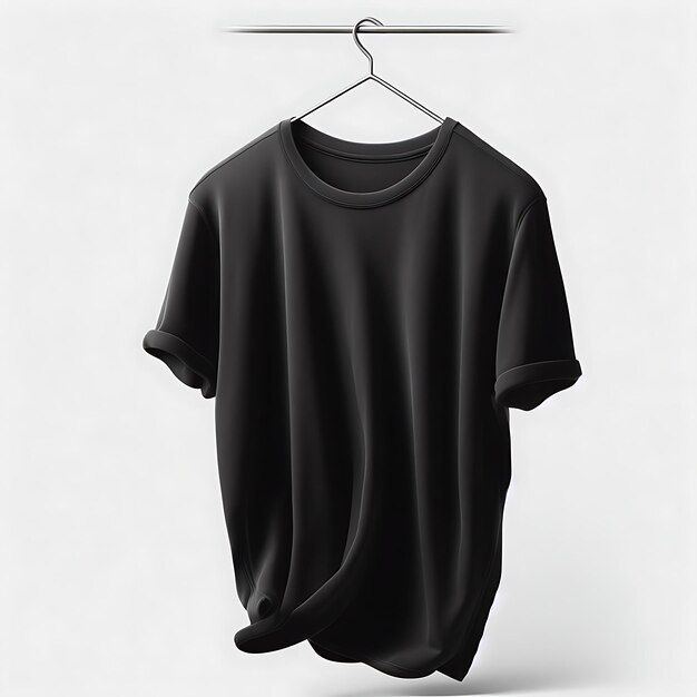 Photo front blank black tshirt with hang... | Premium Photo #Freepik #photo Plain Clothing, Premium Photo, Black Tshirt, Mockup, Stock Photos, T Shirt, Clothes, Black, Mock Up