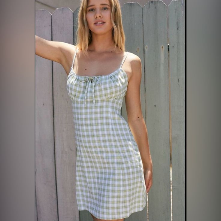 John Galt Brandy Melville Jennifer Plaid Mini Dress Green One Size (Xs-S) _ 1 Sz Xs-S Brand New Originally $30 100% Cotton Thanks For Looking! Plaid Mini Dress, John Galt, Brandy Melville, Spring Outfit, Brandy, Green Dress, Plaid, Mini Dress, Womens Dresses