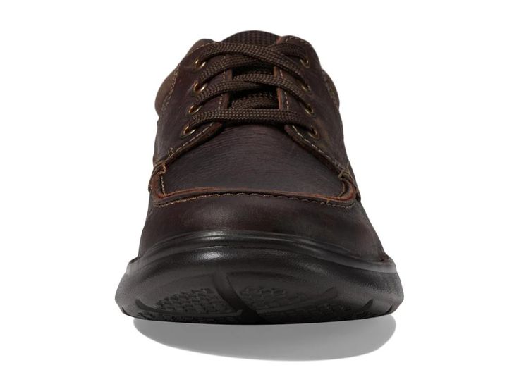 Take your casual look to the next level with the Clarks® Cotrell Edge lace-up oxford! Made of leather with stitch details and textile lining..Pull on lace-up construction with a round-toe silhouette..Cushioned Ortholite® footbed..Synthetic outsole..Imported..Product measurements were taken using size 7, width D - Medium. Please note that measurements may vary by size..Measurements: Weight: 8.2 oz Casual Oxfords With Rubber Sole, Casual Wingtip Oxfords, Casual Brogue Lace-up Shoes For Work, Casual Lace-up Shoes With Brogue Detailing For Work, Casual Oxford Wingtip Lace-up Shoes, Casual Wingtip Oxford Lace-up Shoes, Casual Oxford-style Lace-up Wingtip Shoes, Casual Moc Toe Oxfords With Cushioned Footbed, Casual Oxfords With Cushioned Footbed And Moc Toe