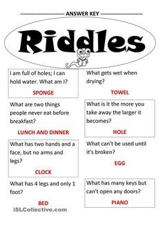 riddles for kids with pictures and words to help them understand what they are doing