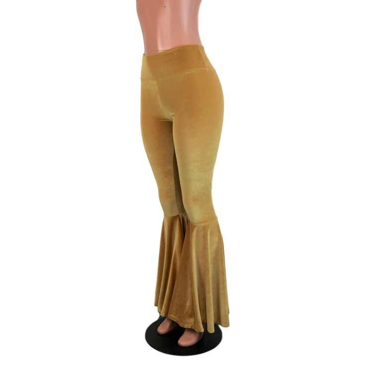 "**Due to SO MANY issues with USPS - we STRONGLY ENCOURAGE you to purchase the UPS Upgrade with your order located here: https://www.etsy.com/listing/926751536/ups-upgrade Made of luxurious mustard yellow or gold stretch velvet - these high-waisted bell bottoms will fit you perfectly. They hug your hips and flare out at the feet. The standard inseam is 35\" (the mannequin is 5'8\") but can be customized by putting your desired inseam in the comments/notes when checking out. Women's Sizing (See b Vintage Fitted Flares For Fall, Vintage Full Length Flares For Fall, Vintage Stretch Pants For Fall, Vintage Stretch Full Length Bottoms, Vintage Full Length Stretch Bottoms, Vintage Full-length Stretch Bottoms, Vintage Stretch High-waisted Pants, Vintage Fitted Flare Bottoms, Vintage High Waist Stretch Pants