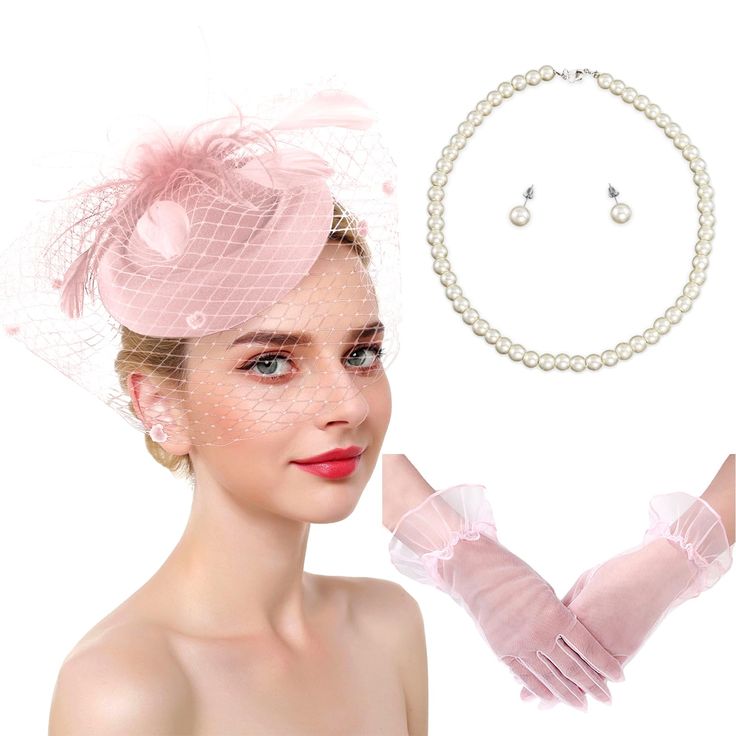 PRICES MAY VARY. What You Get: One Fascinator Hat, One Pair of Gloves, a complete and exquisite party decor color match set, One Size Fit Most women and girls. Elegant Design: Vintage style fascinator hat with clips and headband for convenient use, mesh veil and feather decor make your hat more charming. 2 Type of Gloves: Lace floral gloves with touch screen function, fingerless satin gloves also make your hand feel free, both of them enable you to use smartphone and other handheld devices. Wide Elegant Wedding Holiday Fascinator, Elegant Winter Fascinator For Party, Elegant Mini Hats For Wedding And Holiday, Elegant Winter Party Fascinator, Elegant Winter Party Costume Accessories, Elegant Fitted Winter Costume Accessories, Elegant Evening Bridal Accessories For Spring, Elegant Spring Evening Bridal Accessories, Feminine Fitted Fascinator For Party