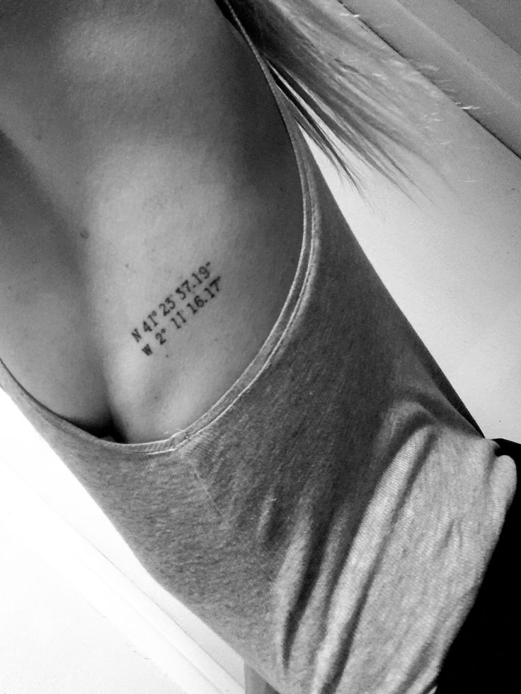 the back of a woman's left shoulder with an inscription on it that reads, i