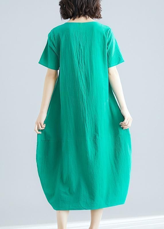 Organic green clothes o neck asymmetric Kaftan summer Dresses

 Materials used:linen blended

Measurement:Size M/US12-14/EUR42   
bust 100cm / 39"
length 122cm / 47.58"
Shoulder 41cm / 15.99"
Sleeve length 23cm / 8.97"


Size L/US16-18/EUR44   
bust 104cm / 40.56"
length 123cm / 47.97"
Shoulder 42cm / 16.38"
Sleeve length 24cm / 9.36"
 

Size XL/US16-18/EUR44   
bust 108cm / 42.12"
length 124cm / 48.36"
Shoulder 43cm / 16.77"
Sleeve length 25cm / 9.75"


Size XXL/BUST-112cm   
bust 112cm / 43.68 Plain Linen Summer Dress, Summer Dresses With Crew Neck In Solid Color, Solid Color Crew Neck Summer Dresses, Summer Solid Color Crew Neck Dress, Summer Crew Neck Dress With Solid Color, Bohemian Crew Neck Summer Dress, Green Crew Neck Dress, Relaxed Fit Green Summer Dress, Green Long Maxi Dress For Daywear